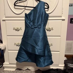 Speechless Teal Asymmetrical Formal Dress